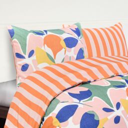 Smart Living Luxury Super Soft Reversible Abstract Floral Duvet Cover With Pillowcase - Size: King - thumbnail 7