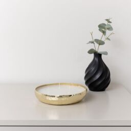 Melody Maison Round Hammered Gold 3 Wick Candle Pot - thumbnail 6