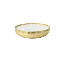 Melody Maison Round Hammered Gold 3 Wick Candle Pot - thumbnail 1