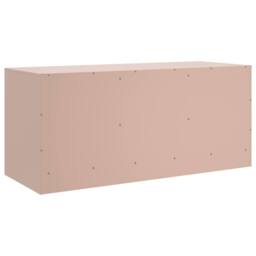 Berkfield Home TV Cabinet Pink 99x39x44 cm Steel - Size: 99 x 39 x 44 cm - thumbnail 9