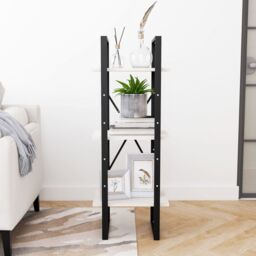 Berkfield Home 3-Tier Book Cabinet White 40x30x105 cm Solid Pinewood - Size: 40 x 30 x 105 cm - thumbnail 5