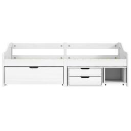 "Berkfield Home Beautiful Day Bed with 3 Drawers without Mattress ""IRUN"" White 90" - thumbnail 4