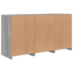 Berkfield Home Sideboard with LED Lights Grey Sonoma 123x37x67 cm - Size: 123 x 37 x 67 cm - thumbnail 8