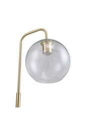 Living and Home Contemporary Arc Arm Table Lamp in Gold - thumbnail 6