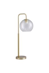 Living and Home Contemporary Arc Arm Table Lamp in Gold - thumbnail 5