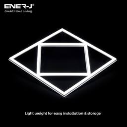 ENER-J Pack of 6 Double Square borderline Light 595x595 40W 4000 lm White 600 - thumbnail 8