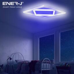 ENER-J Pack of 6 Double Square borderline Light 595x595 40W 4000 lm White 600 - thumbnail 4