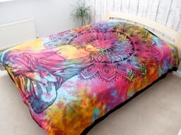 KDMD Double Cotton Bedspread + Wall Hanging - Peaceful Buddha - thumbnail 4