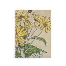 "Artery8 Sunflowers Watercolour Canvas Wall Art Print Overbeck in Orange - Size: W18"" x H24""" - thumbnail 1