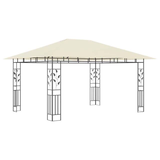 Berkfield Home Gazebo with Mosquito Net 4x3x2.73 m Cream 180 g/m ² in Beige - image 1