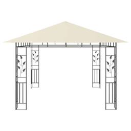 Berkfield Home Gazebo with Mosquito Net 4x3x2.73 m Cream 180 g/m ² in Beige - thumbnail 4