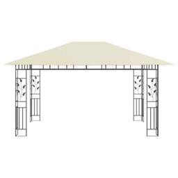 Berkfield Home Gazebo with Mosquito Net 4x3x2.73 m Cream 180 g/m ² in Beige - thumbnail 3