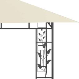 Berkfield Home Gazebo with Mosquito Net 4x3x2.73 m Cream 180 g/m ² in Beige - thumbnail 5