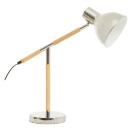 Orsina Metalic Finish Table Lamp, Adjustable Height Lamp, Easy-to-Use Chrome Table Lamp, Focused Office Lamp in Natural - thumbnail 2