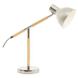 Orsina Metalic Finish Table Lamp, Adjustable Height Lamp, Easy-to-Use Chrome Table Lamp, Focused Office Lamp in Natural