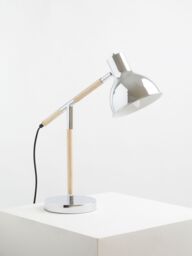 Orsina Metalic Finish Table Lamp, Adjustable Height Lamp, Easy-to-Use Chrome Table Lamp, Focused Office Lamp in Natural - thumbnail 3