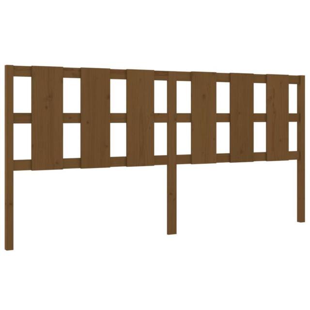 Berkfield Home Bed Headboard Honey Brown 205.5x4x100 cm Solid Wood Pine - image 1
