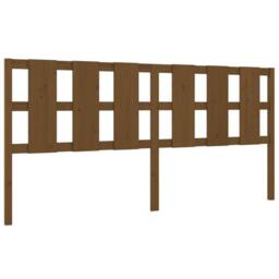 Berkfield Home Bed Headboard Honey Brown 205.5x4x100 cm Solid Wood Pine - thumbnail 1