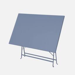 sweeek 4-seater Folding Metal Bistro Garden Table in Blue - thumbnail 4