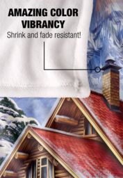 JQ Licensing En Winter Cabin Silky Touch Super Soft Throw Blanket 152 X 127 cm in White - thumbnail 4