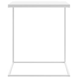 Berkfield Home Side Table White 55x35x66 cm Engineered Wood - Size: 55 x 35 x 66 cm - thumbnail 3