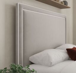 DS Living Verona Pipping Upholstered Plush Pebble Bed in Light Grey - Size: Super King - thumbnail 3