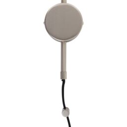 First Choice Lighting Victoria - Satin Nickel Plug in Wall Light with Glass Shade in Silver - thumbnail 4