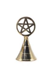KDMD Handcrafted Brass Pentagram Altar Bell Spiritual Ritual & Decor in Gold - thumbnail 1