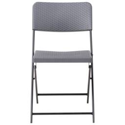 Wyld and Coco Bistro Set Grey - Foldable Weatherproof Table and 2 Chairs - thumbnail 5