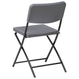Wyld and Coco Bistro Set Grey - Foldable Weatherproof Table and 2 Chairs - thumbnail 6