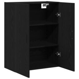 Berkfield Home Wall Mounted Cabinet in Black Oak, 69.5 x 34 x 90 cm, Made from Engineered Wood - Size: 69.5 x 34 x 90 cm - thumbnail 5