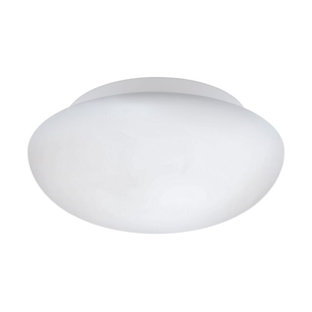 Loops Wall Flush Ceiling Light Colour White Shade White Glass Opal Matt Bulb E27 1x60W - image 1