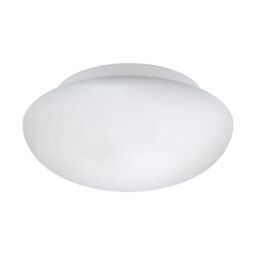 Loops Wall Flush Ceiling Light Colour White Shade White Glass Opal Matt Bulb E27 1x60W