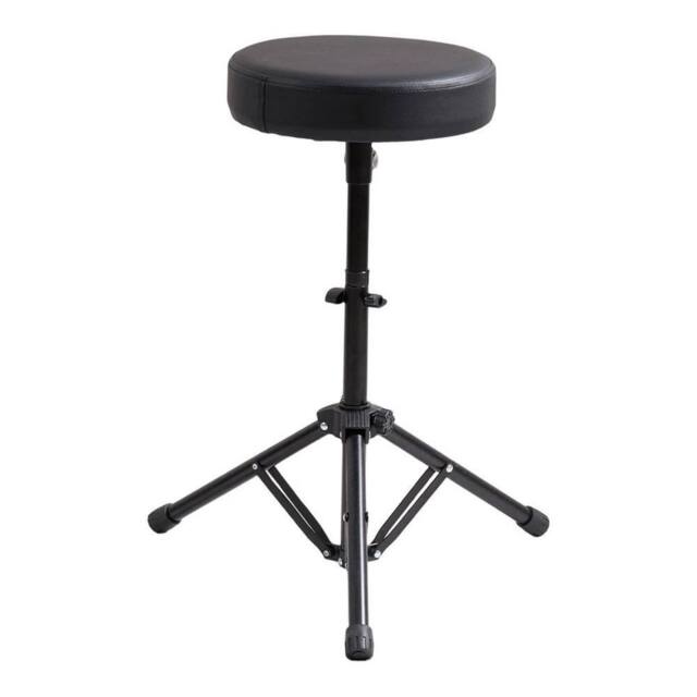 KORVIXA Portable Adjustable Drum Stool Throne Round Seat in Black - Size: 100 cm - image 1