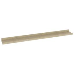 Berkfield Home Wall Shelves 2 pcs Sonoma Oak 80x9x3 cm in Light Tan - Size: 80 x 9 x 3 cm - thumbnail 5