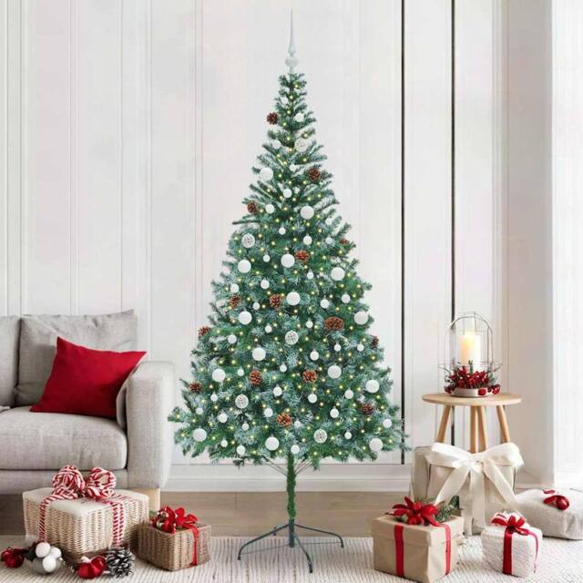Berkfield Home Artificial Christmas Tree with Stand Green 210 cm PVC & Steel - image 1