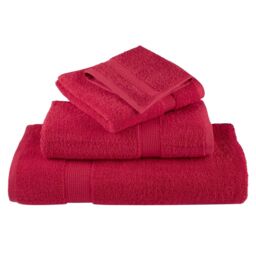 Berkfield Home Premium Sauna Towels SOLUND 4 pcs Red 80x200 cm 600 gsm - thumbnail 4