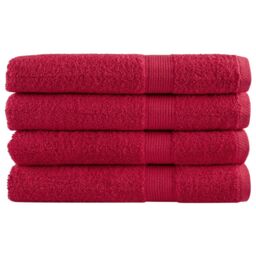 Berkfield Home Premium Sauna Towels SOLUND 4 pcs Red 80x200 cm 600 gsm - thumbnail 1