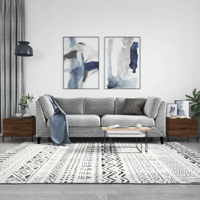 Berkfield Home Coffee Tables 2 pcs Brown Oak 50x50x40 cm Engineered Wood - Size: 50 x 50 x 40 cm - image 1