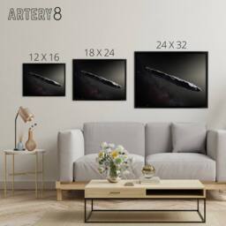 "Artery8 ESO Space Interstellar Asteroid Oumuamua Framed Canvas Wall Art Print in Black - Size: W12"" x H16""" - thumbnail 4