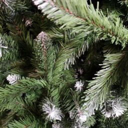 Samuel Alexander 6ft (180cm) Snowtime PVC Upside Down Frosted Green Snow Tipped Christmas Tree - thumbnail 2