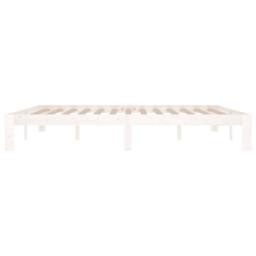 Berkfield Home Beautiful Bed Frame White Solid Wood 180x200 cm Super King Size - thumbnail 5