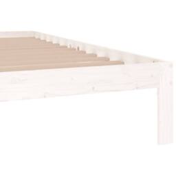 Berkfield Home Beautiful Bed Frame White Solid Wood 180x200 cm Super King Size - thumbnail 6