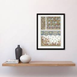 Artery8 Geranium Flower Patterns Vintage Floral Framed Wall Art Print Verneuil - Size: A4 - thumbnail 4