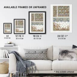 Artery8 Geranium Flower Patterns Vintage Floral Framed Wall Art Print Verneuil - Size: A4 - thumbnail 3