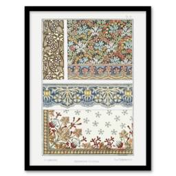 Artery8 Geranium Flower Patterns Vintage Floral Framed Wall Art Print Verneuil - Size: A4 - thumbnail 1