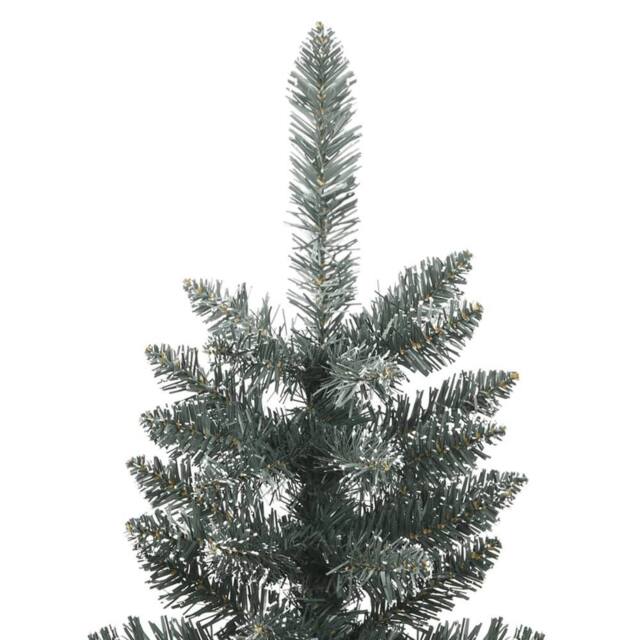 Berkfield Home Beautiful Artificial Slim Christmas Tree with Stand Green 210 cm PVC - image 1