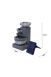 Garden Sanctuary 3-Tier Bowl-Shaped Garden Water Fountain Rockery Decoration in Natural - thumbnail 6