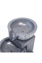 Garden Sanctuary 3-Tier Bowl-Shaped Garden Water Fountain Rockery Decoration in Natural - thumbnail 5