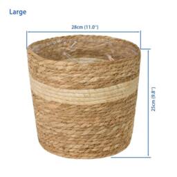 SPETLEK Natural Seagrass Indoor Planter Storage Basket Flower Pot Large - thumbnail 2